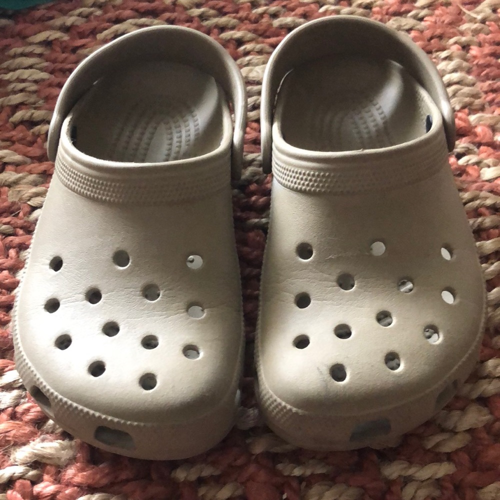Beige boys Crocs